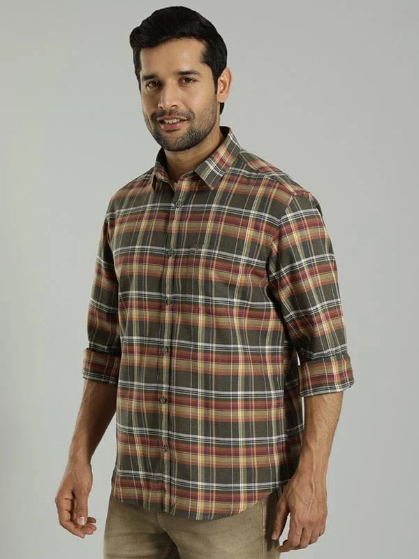 Indian Terrain Men Checkered Multicolor Shirt